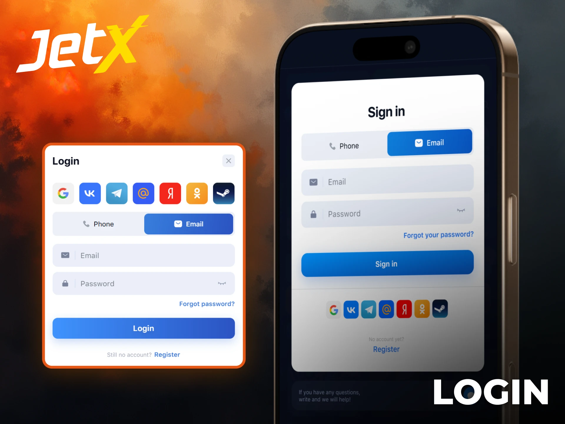 Access your JetX account with a quick and secure login.