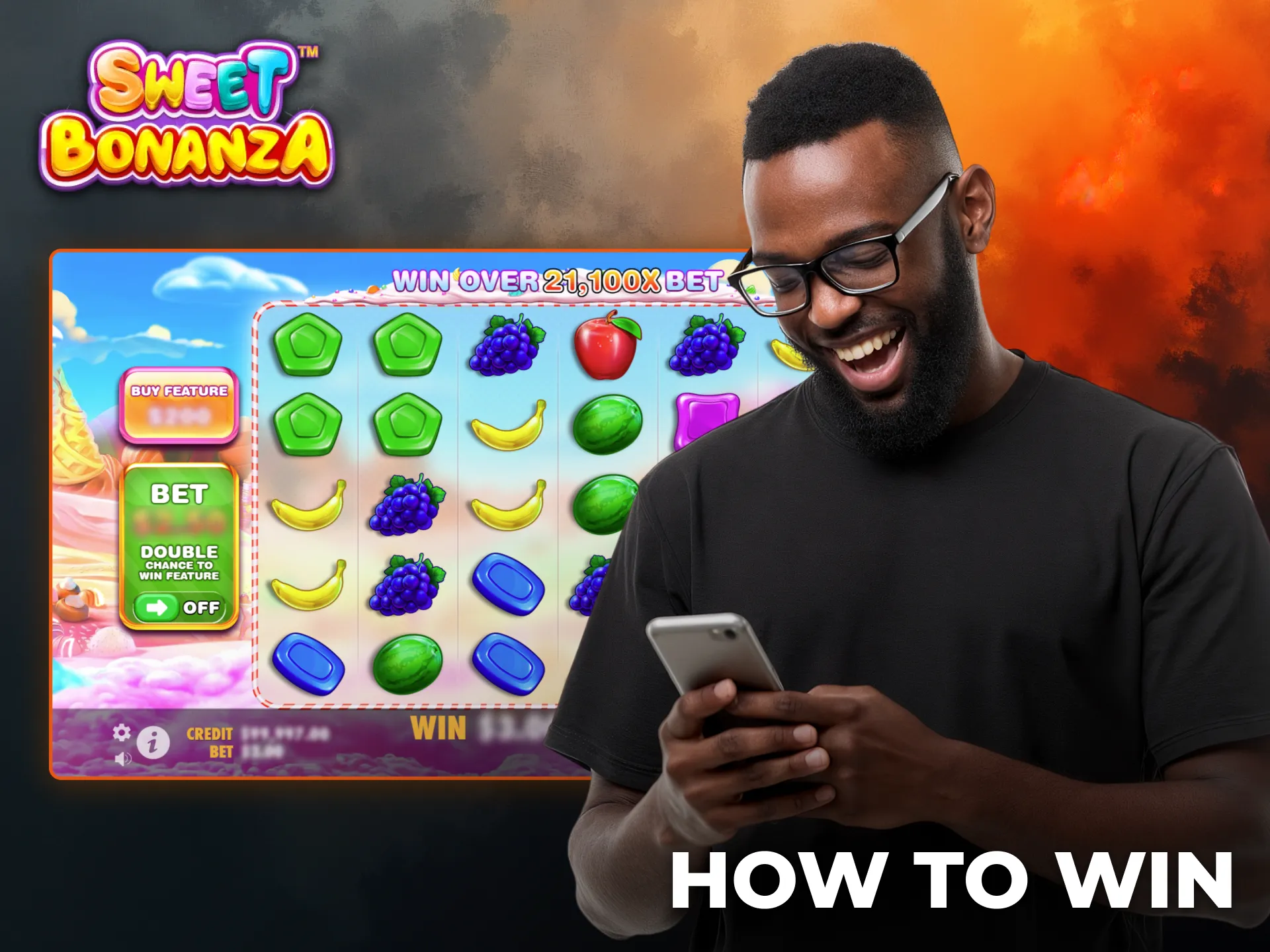 Win real cash while spinning Sweet Bonanza slots online in Africa.